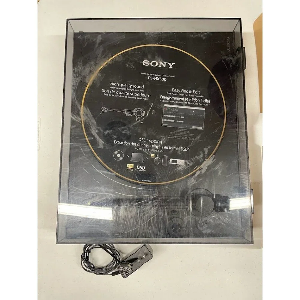 Sony Stereo Turntable System PS-HX500 Record & Edit DSD Ripping Excellent Sound!